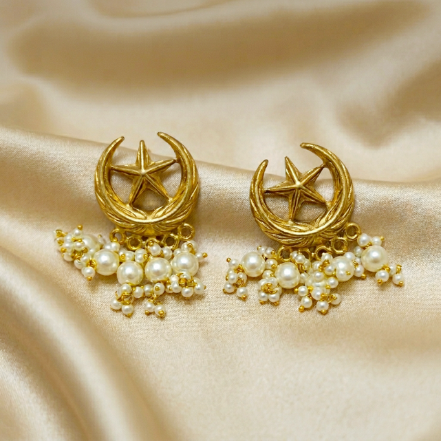 Crescent Star Earrings