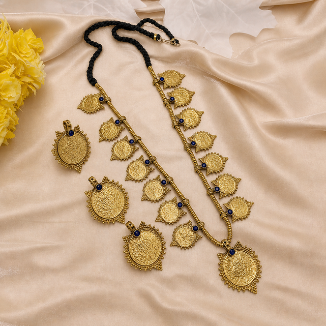 Antique Mala Set with Stones on Top