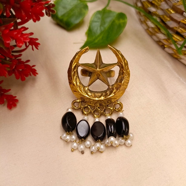 Crescent Star Ring - Adjustable