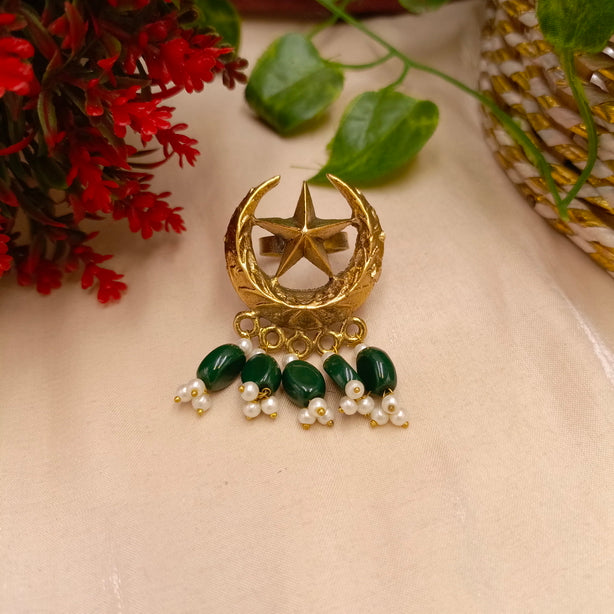 Crescent Star Ring - Adjustable