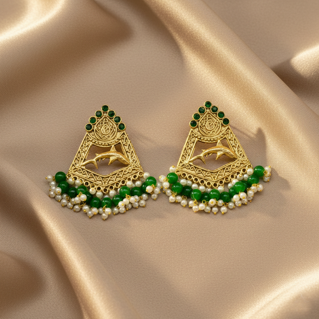 Afghan Dolphin Earrings