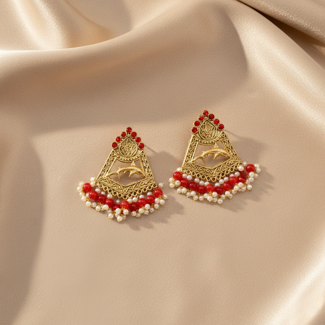 Afghan Dolphin Earrings
