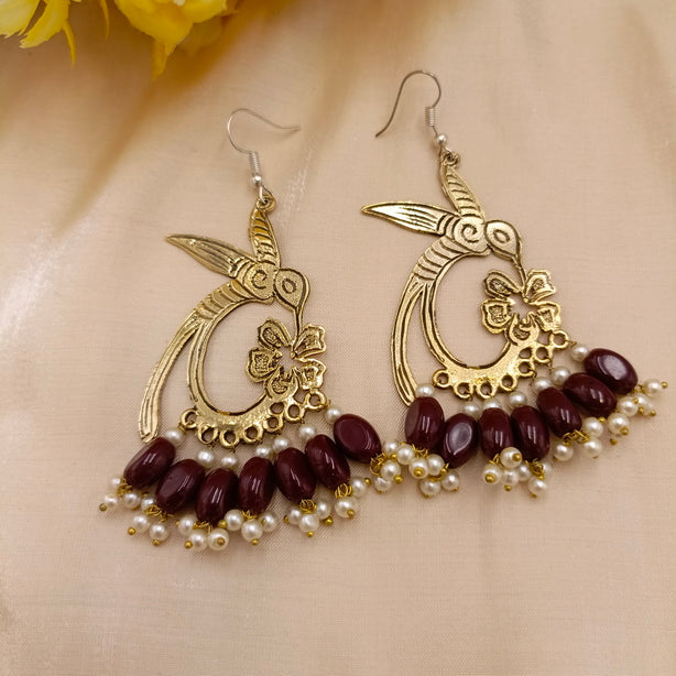 Dragonfly Earrings with Beads