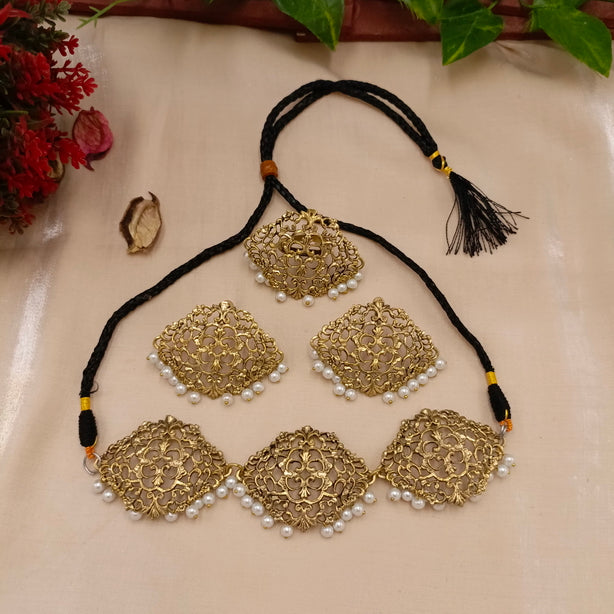 Antique Golden Filigree Set