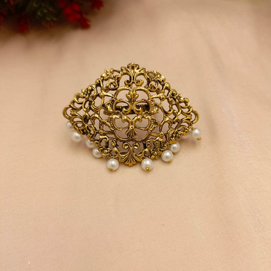 Antique Golden Filigree Ring - Adjustable