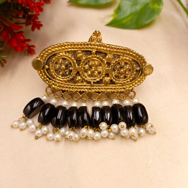 Golden 3-Phool Ring - Adjustable