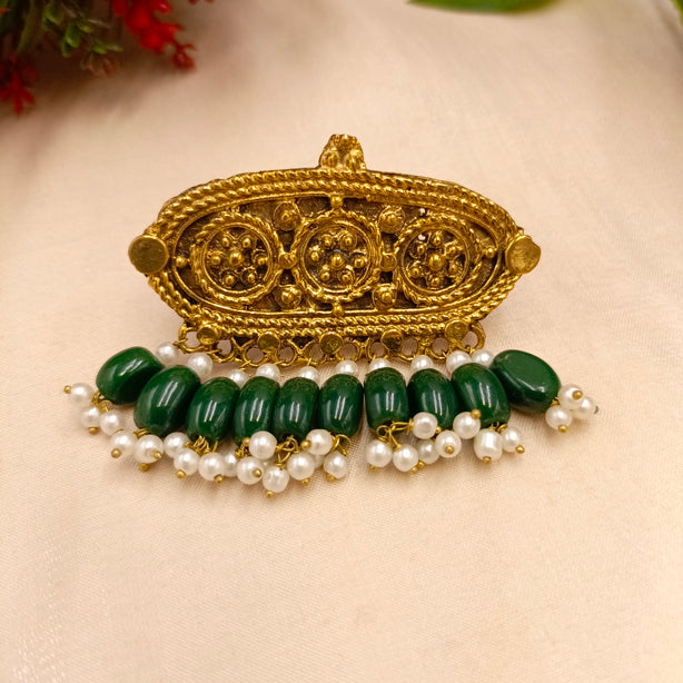 Golden 3-Phool Ring - Adjustable