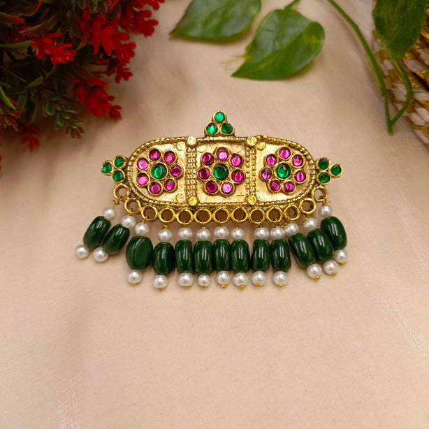 Green 3-Phool Ring - Adjustable