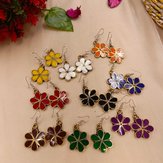 Beautiful Flower Earrings - Afghan Jewellery
