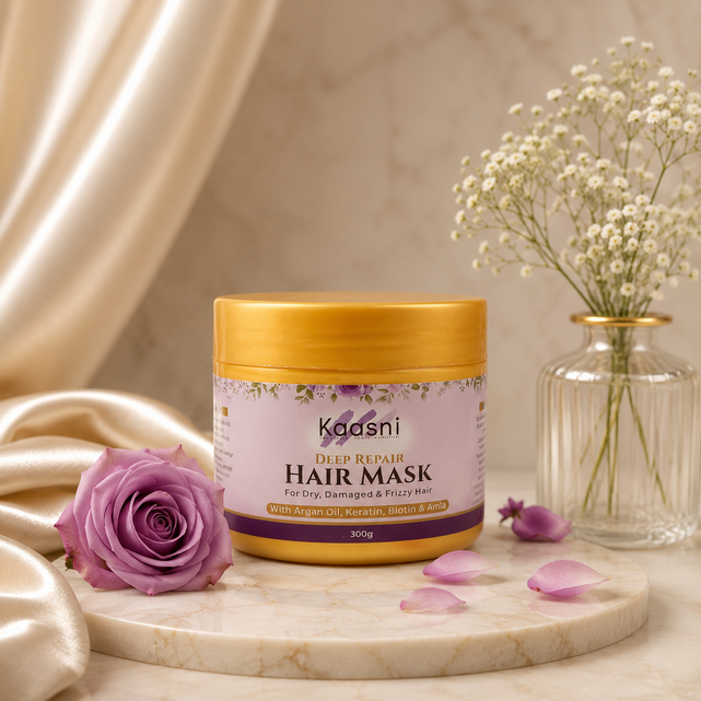 Kaasni Deep Repair Hair Mask – With Argan Oil, Keratin, Biotin & Amla | For Dry, Damaged & Frizzy Hair | 300g