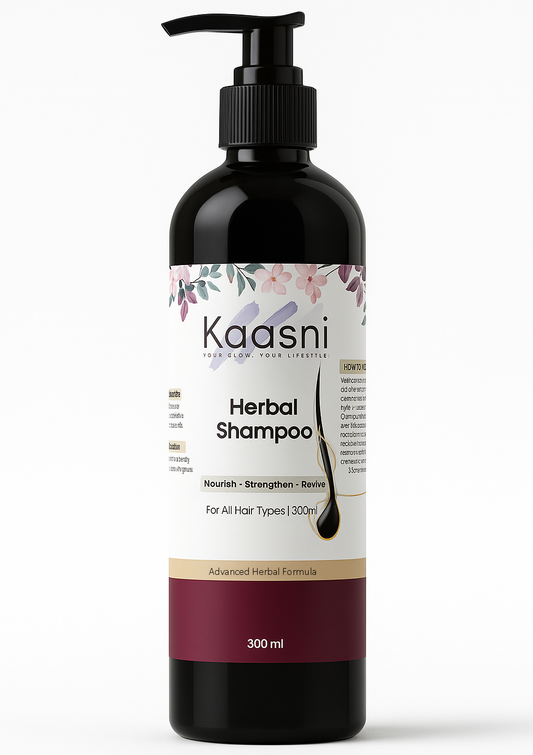 Kaasni Herbal Shampoo 300ml – Nourishing & Strengthening Shampoo for Soft, Healthy Hair | Anti-Dandruff, Gentle Cleansing