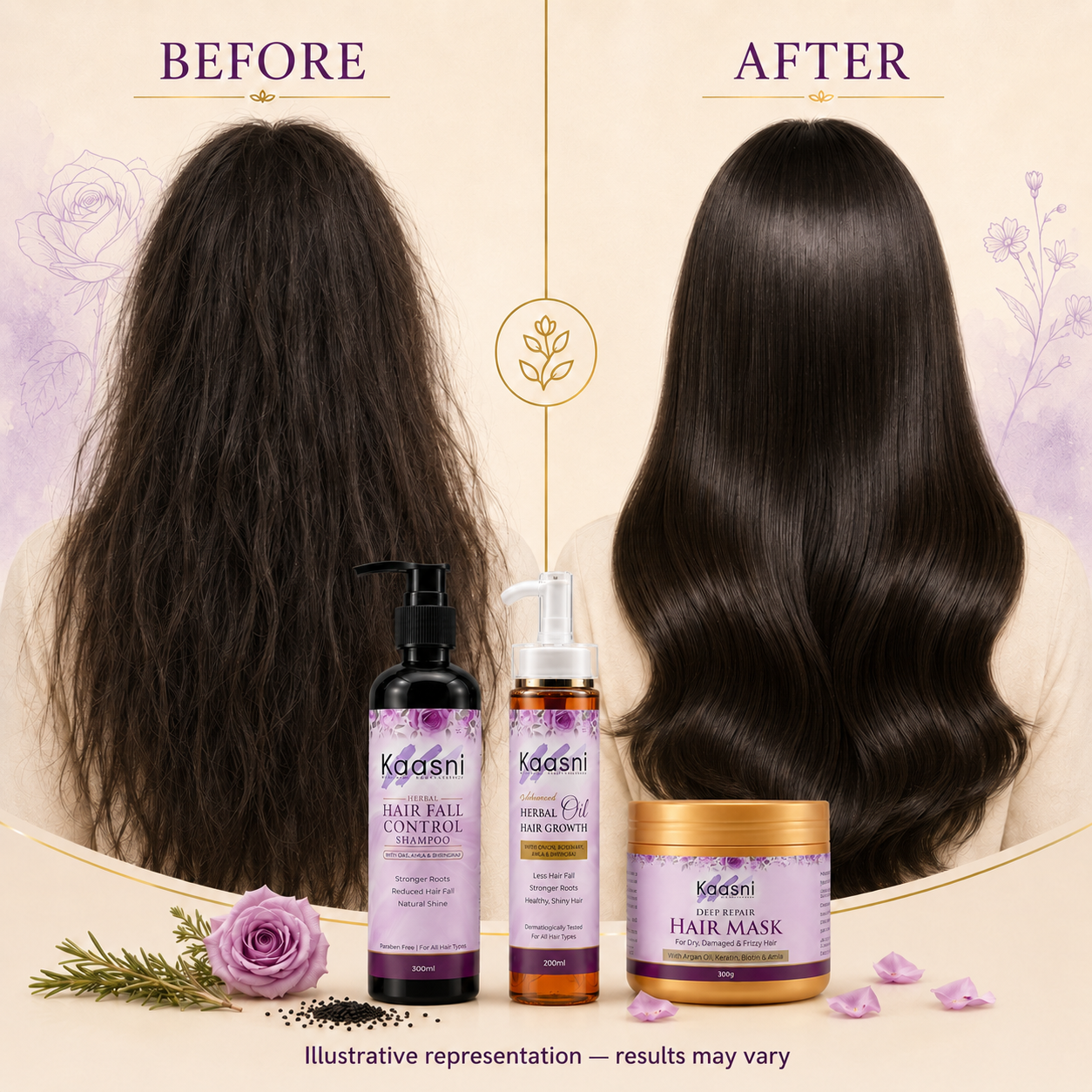 3-Step Hair Repair Bundle – Oil, Shampoo & Mask