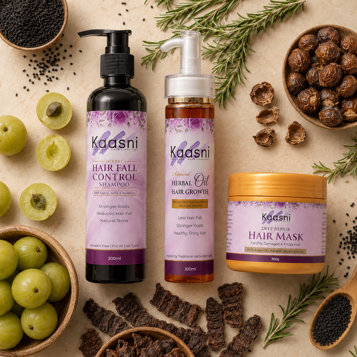 3-Step Hair Repair Bundle – Oil, Shampoo & Mask
