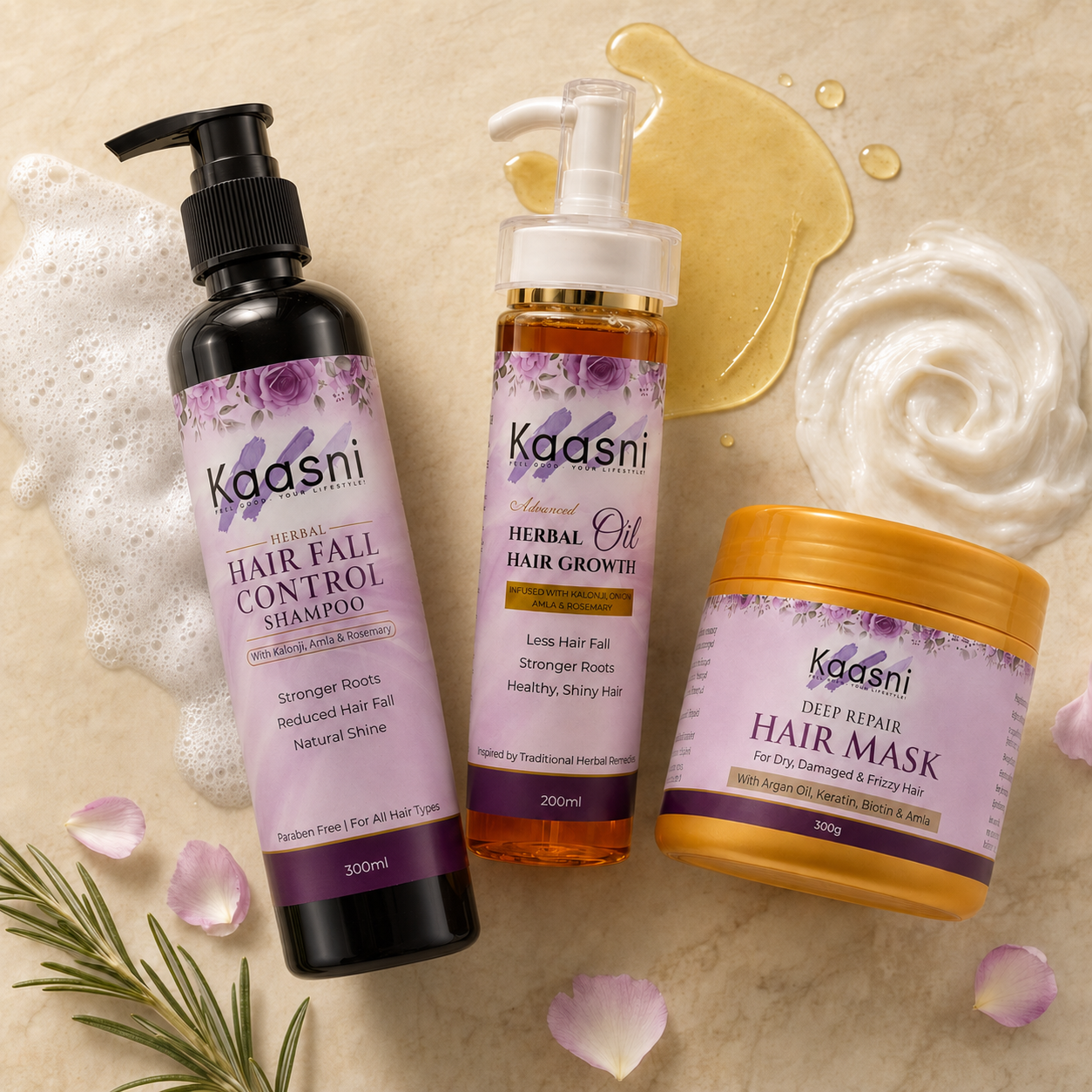 3-Step Hair Repair Bundle – Oil, Shampoo & Mask