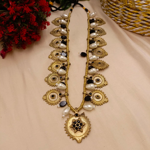 Long Mala With Pearls