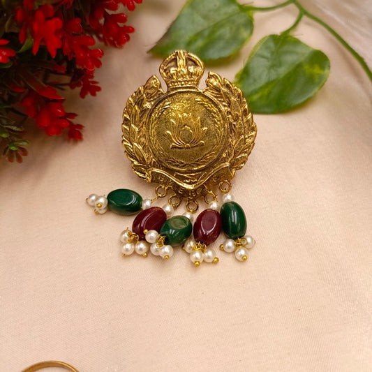 Lotus Ring with Beads - Adjustable