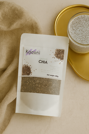 Organic Chia Seeds – High-Fiber Superfood for Energy & Digestion (200 g)