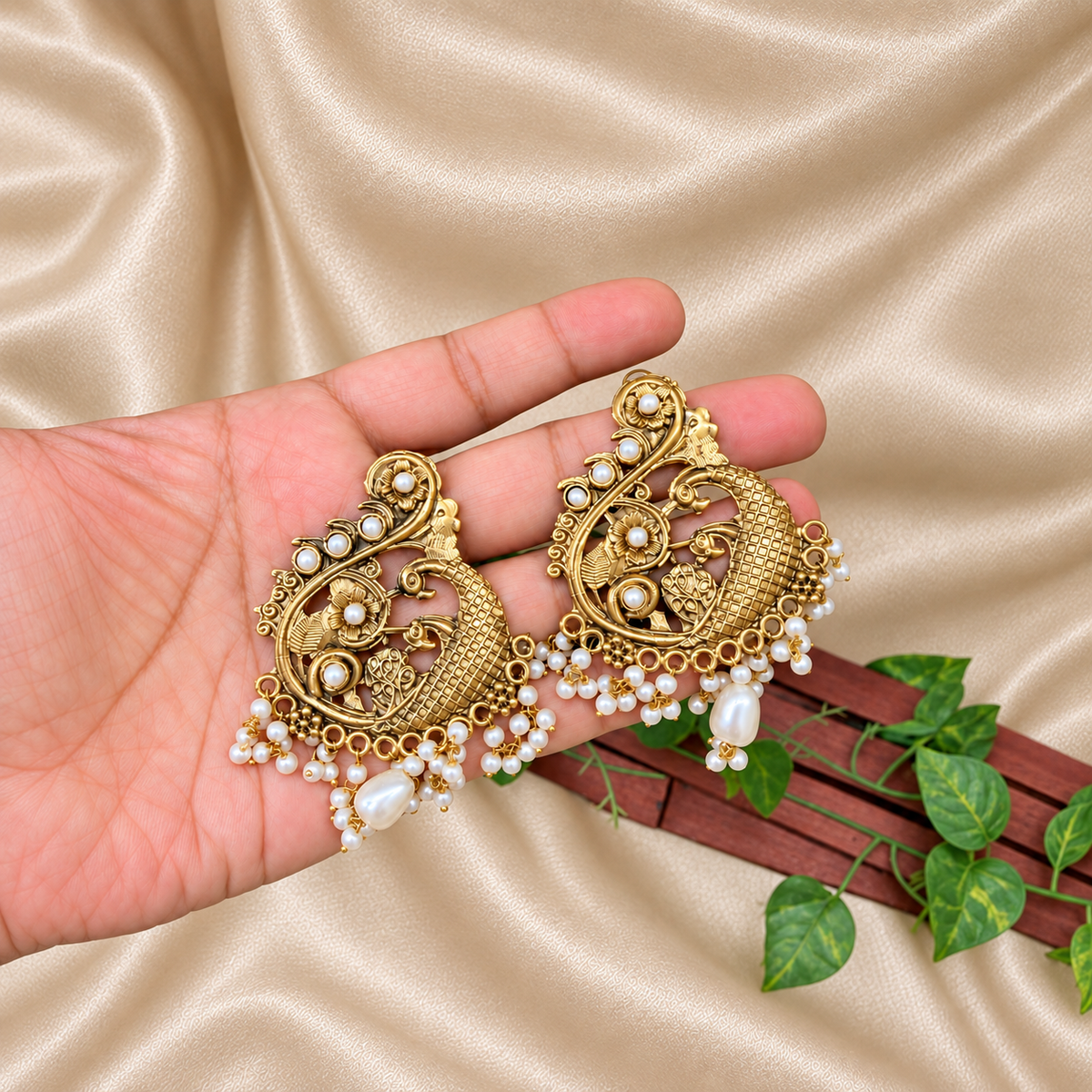 Peacock Paisley Earrings