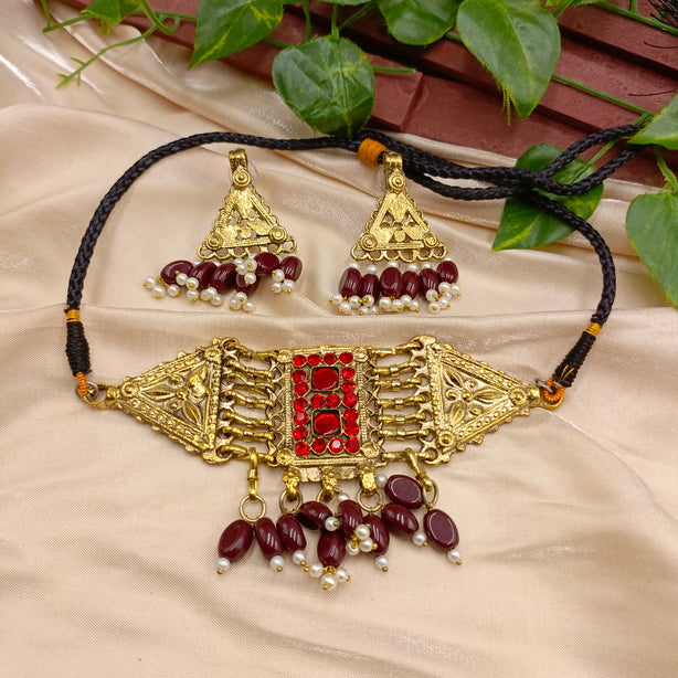 Handmade Rectangle Choker Set