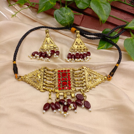 Handmade Rectangle Choker Set