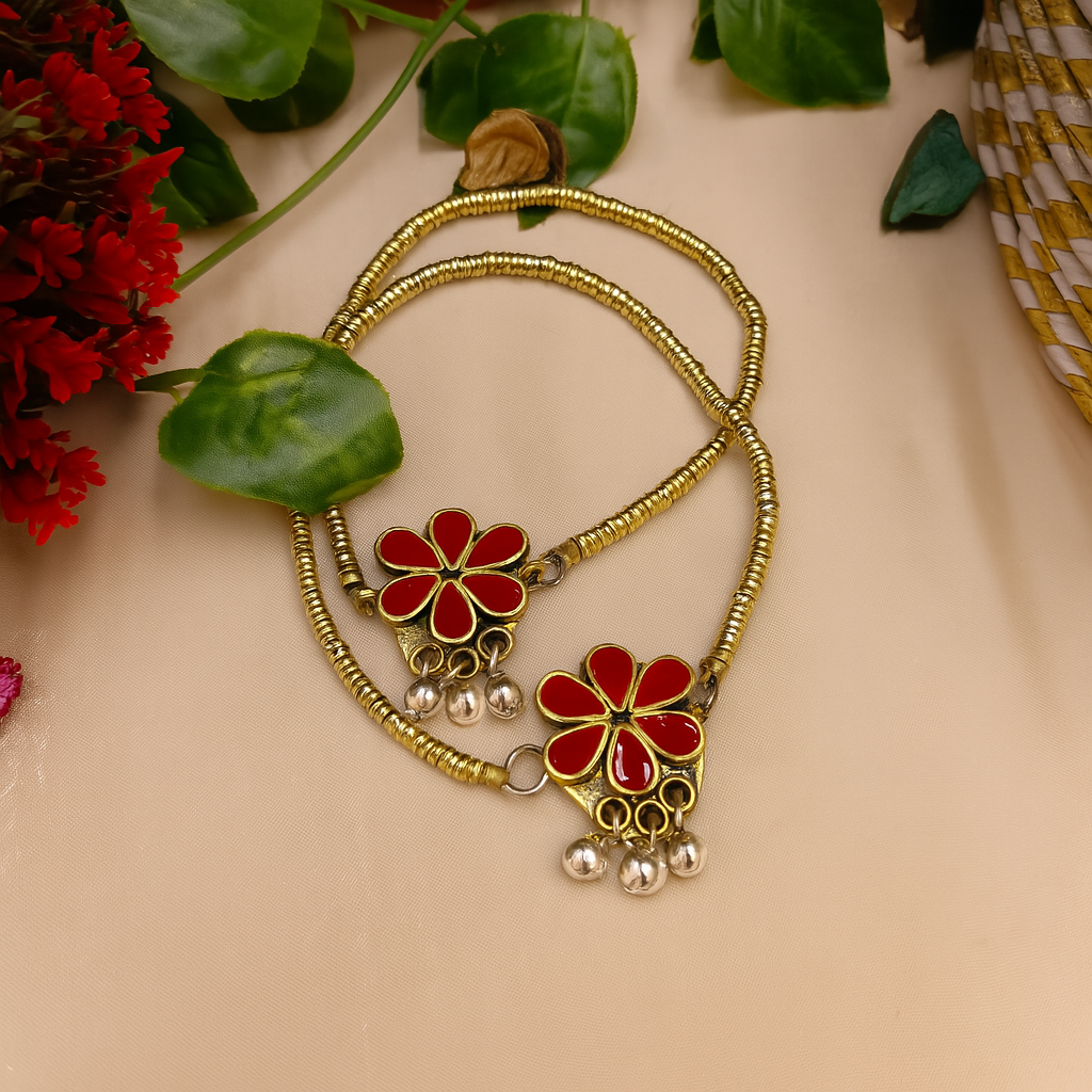 Handmade Afghan Flower Anklets