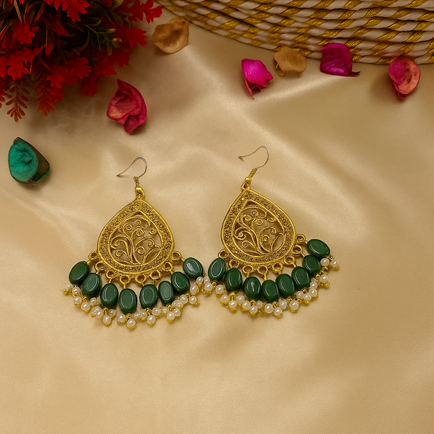 Sanwal Earrings – Handmade Ethnic Jewellery for Festive & Wedding Wear