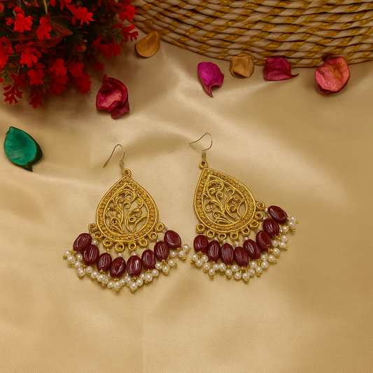 Sanwal Earrings – Handmade Ethnic Jewellery for Festive & Wedding Wear