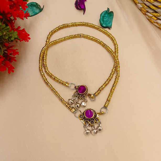 Handmade Afghan Single Stone Anklets