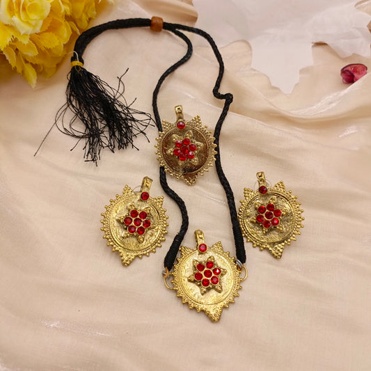 Coin Flower Choker Set