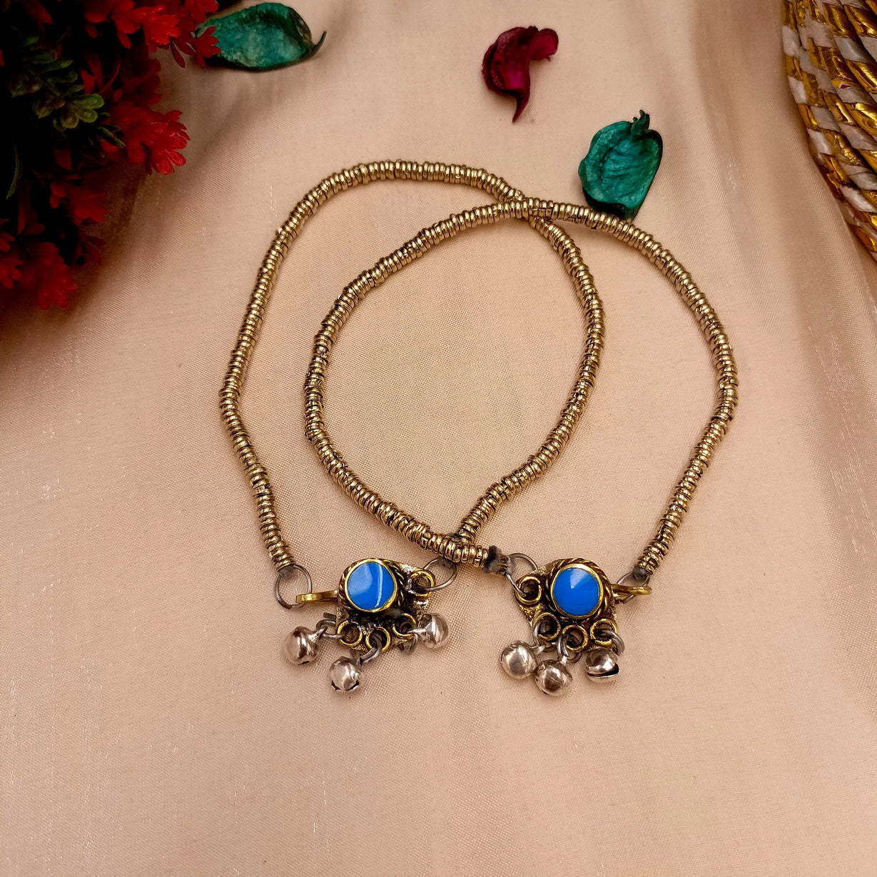 Handmade Afghan Single Stone Anklets