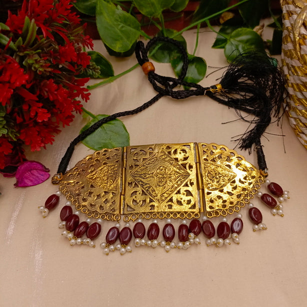 Vintage Choker with Beads
