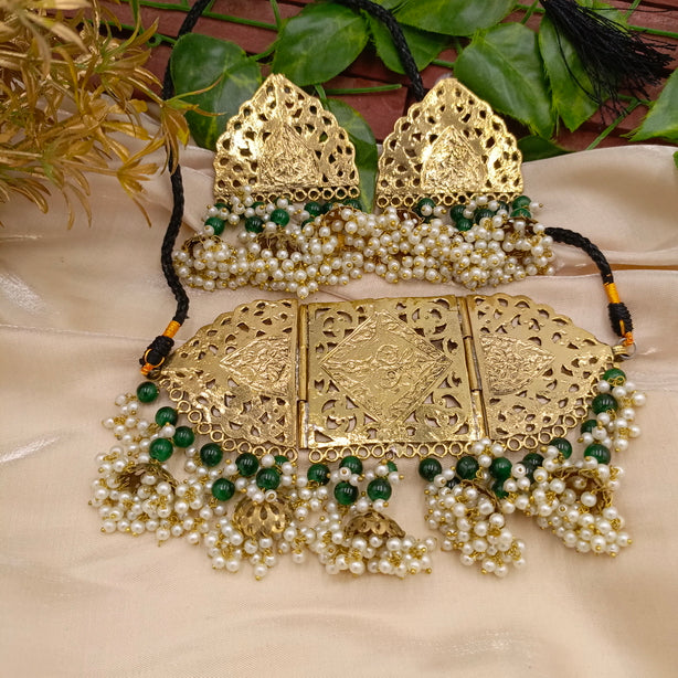 Vintage Choker Set with Pearls