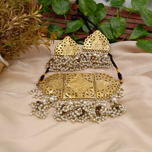 Vintage Choker Set with Pearls