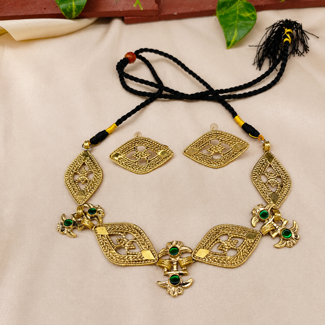 Zarqand Diamond Set – Premium Antique Finish