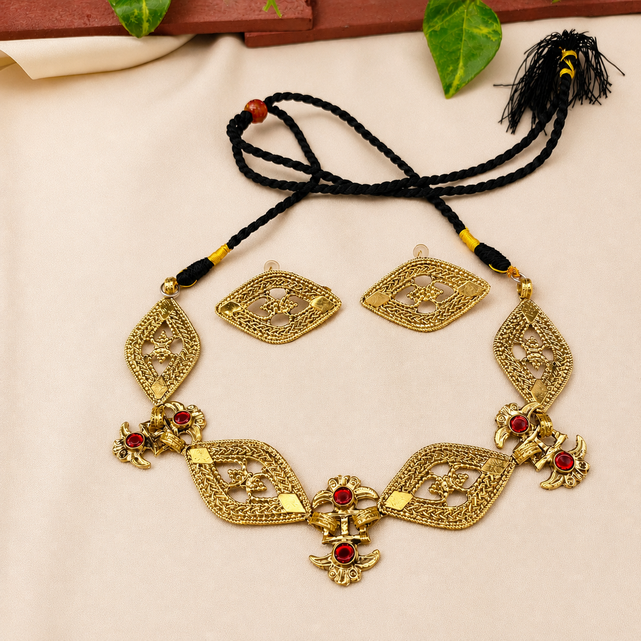 Zarqand Diamond Set – Premium Antique Finish