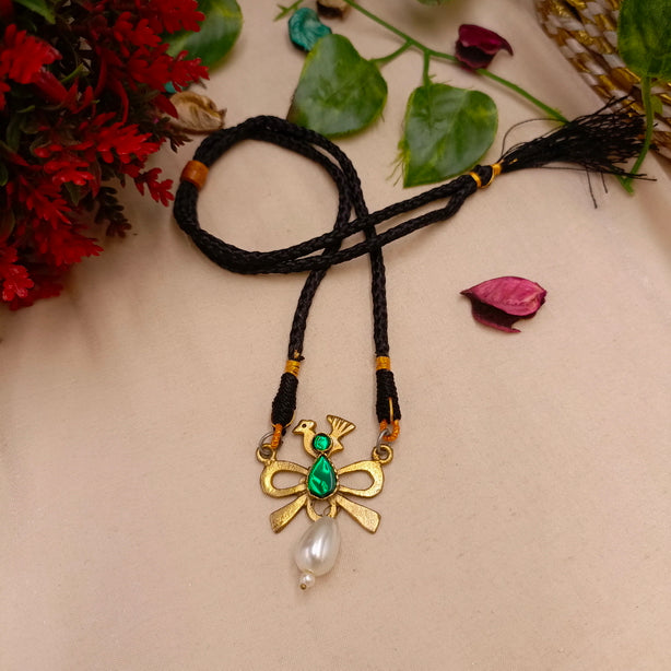 Bird Choker - Antique Golden Kaasni Jewellery