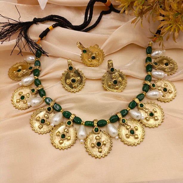 Vintage Coin Set with Beads