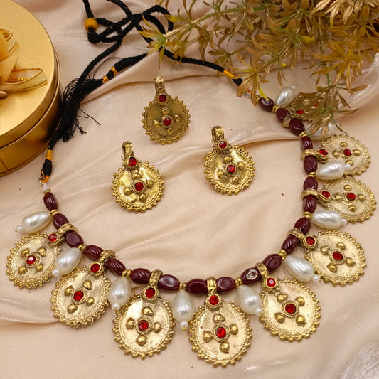 Vintage Coin Set with Beads