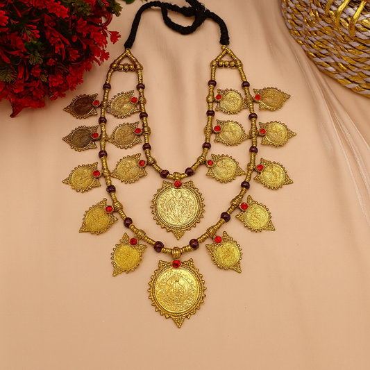 Antique Golden Double Mala - Indian Style