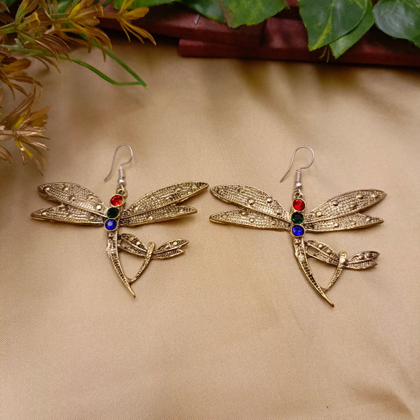 Beautiful Dragonfly Earrings with Stones