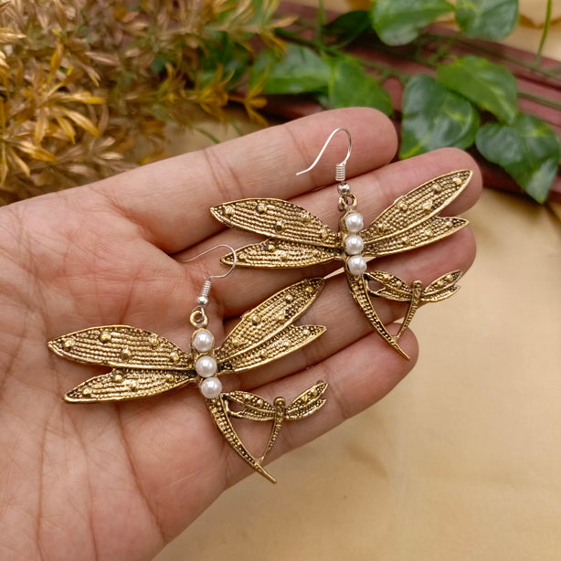 Beautiful Dragonfly Earrings with Stones