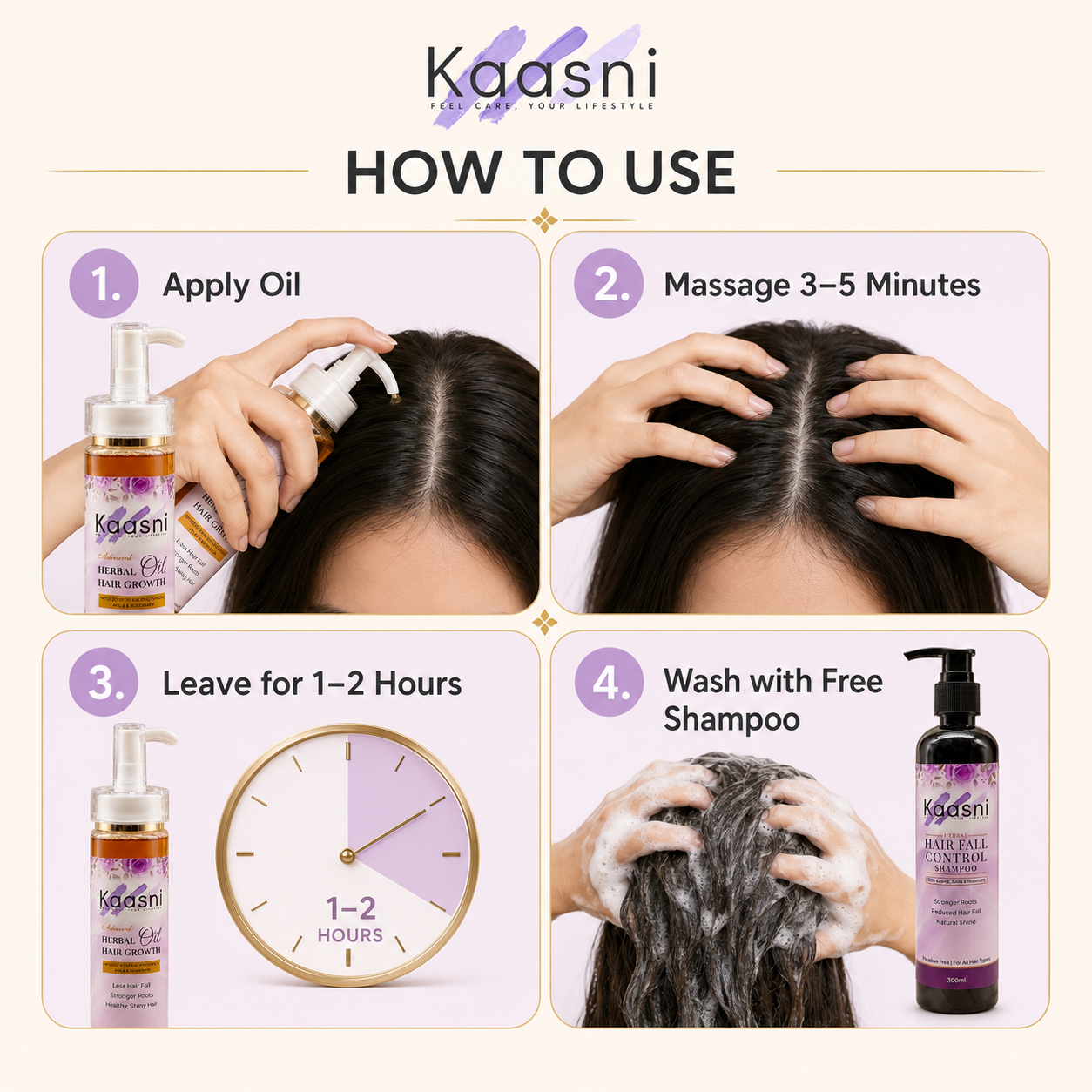 Buy Hair Oil 200ml, Get Shampoo FREE 300ml