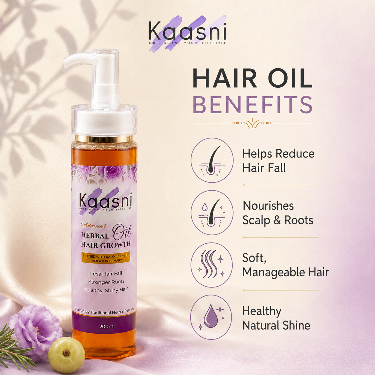 Buy Hair Oil 200ml, Get Shampoo FREE 300ml
