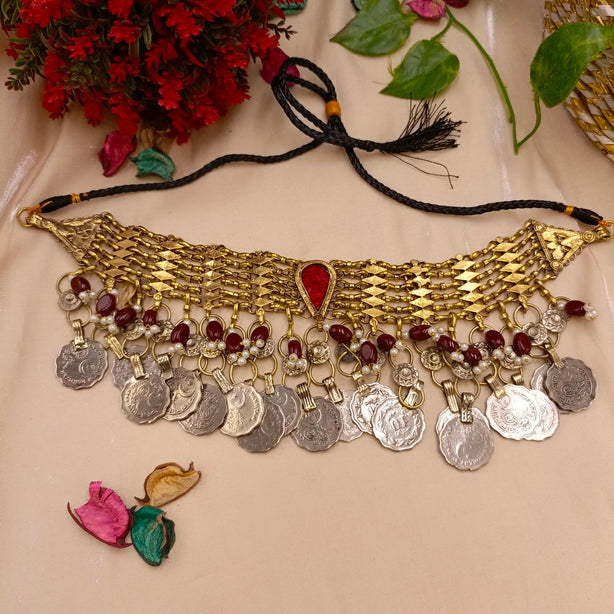 Antique Coins Choker - Heavy