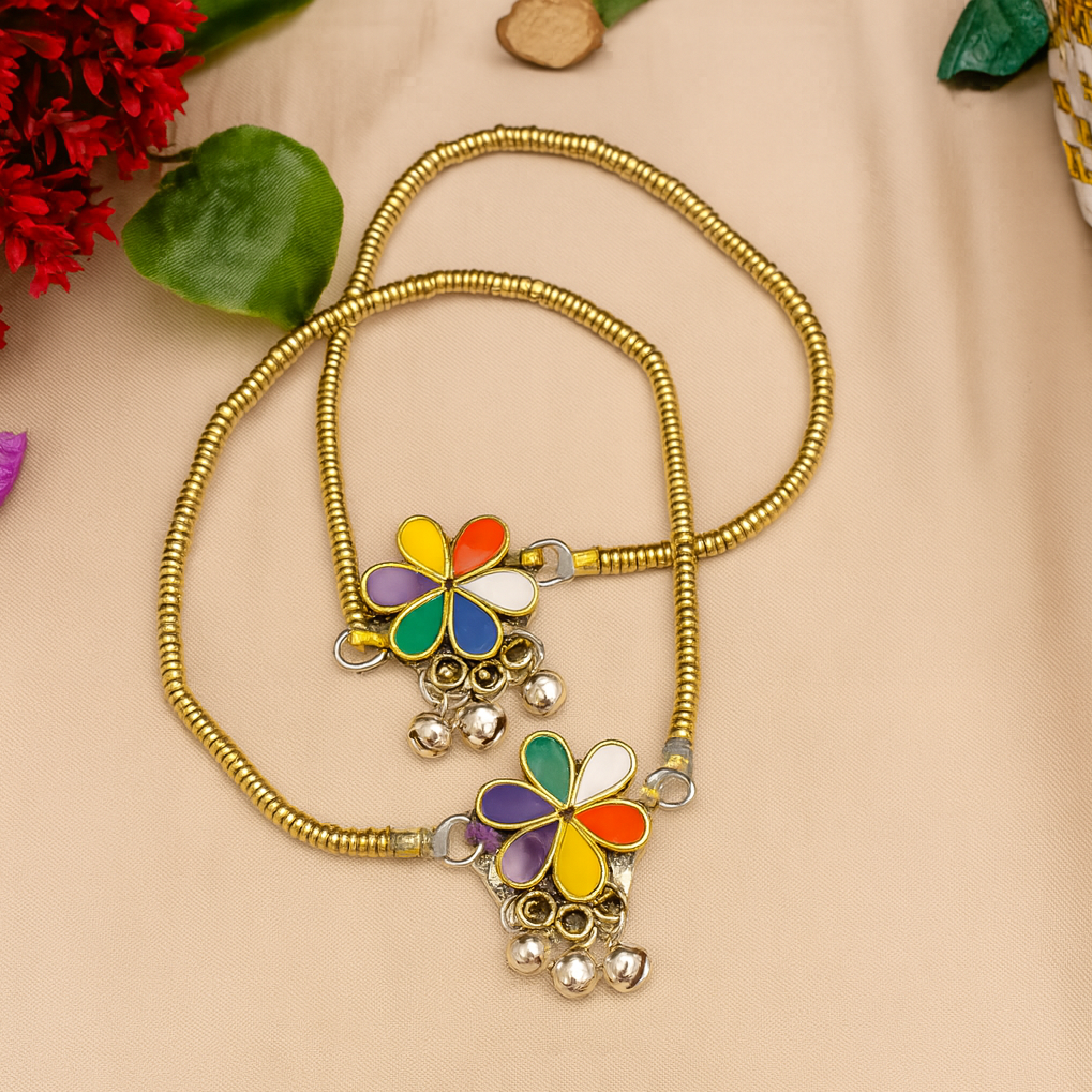 Handmade Afghan Flower Anklets
