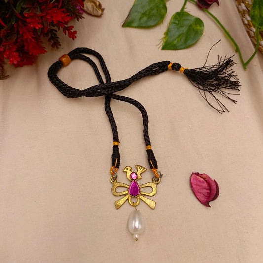 Bird Choker - Antique Golden Kaasni Jewellery