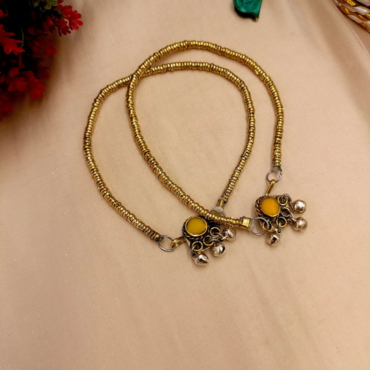 Handmade Afghan Single Stone Anklets