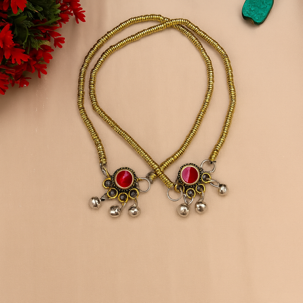 Handmade Afghan Single Stone Anklets