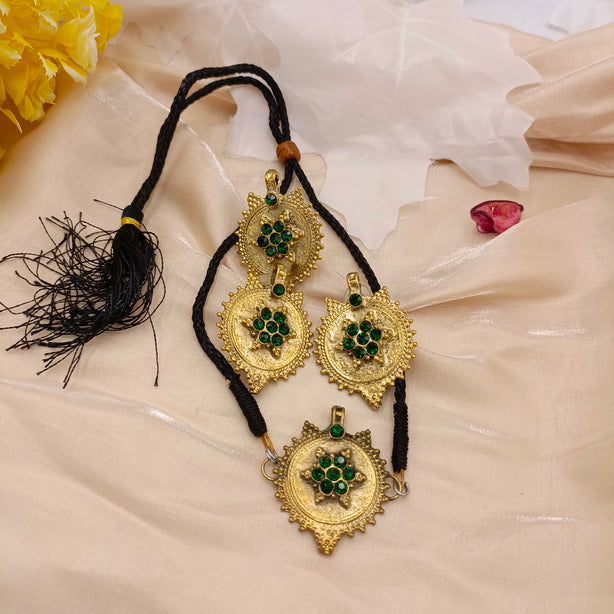 Coin Flower Choker Set
