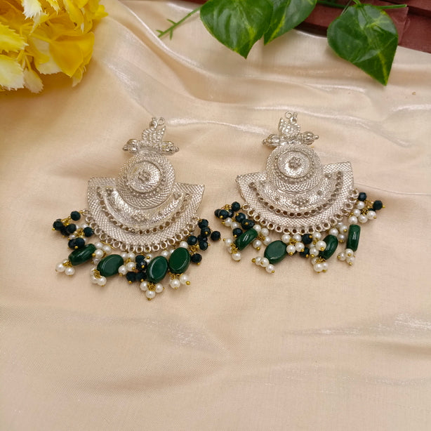 Silver Swan Earrings